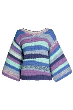 Celia B Crochet>Caspio Top Blue