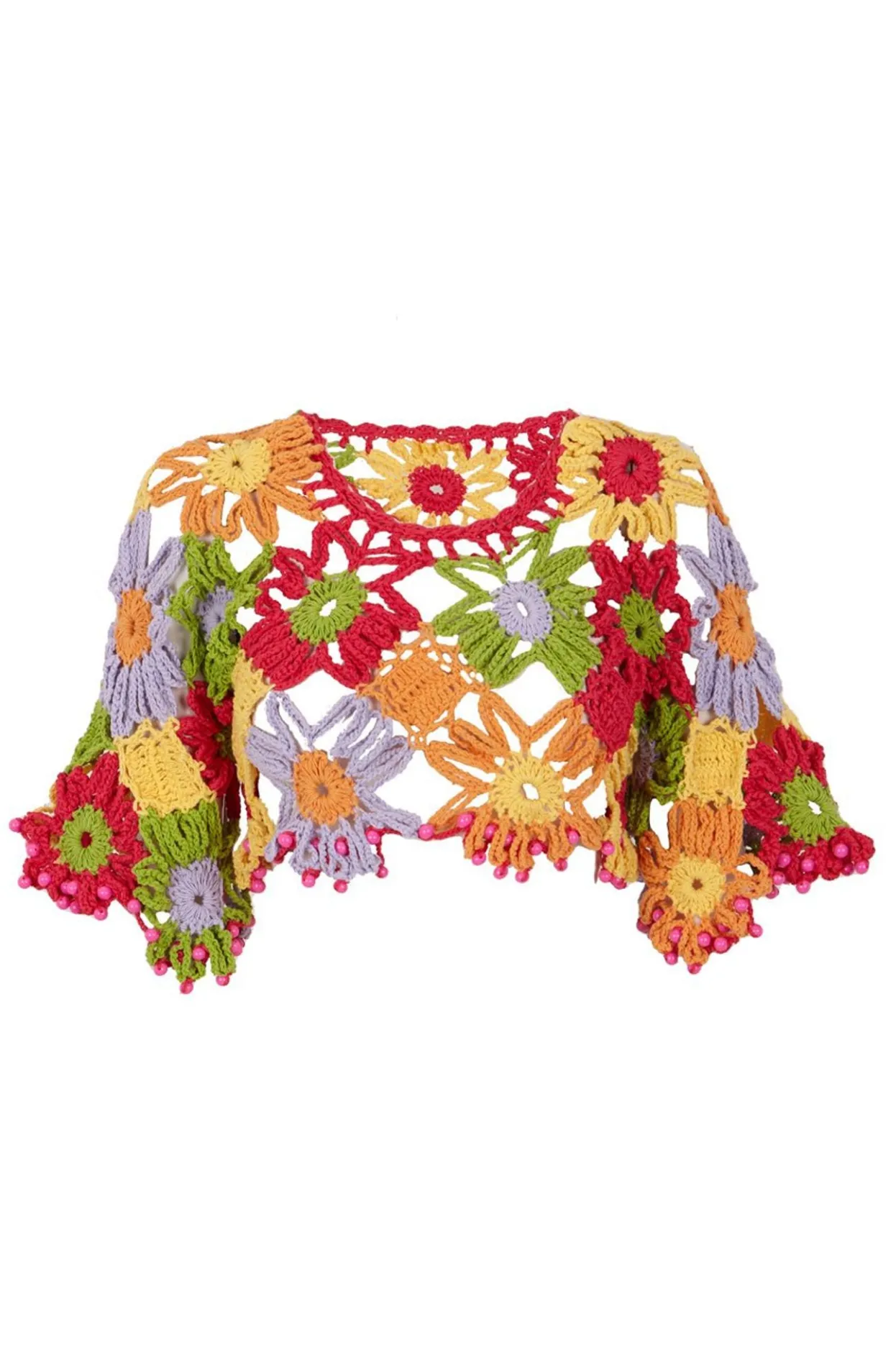 Celia B Crochet>Coral Top Multi