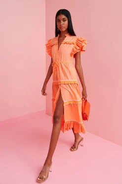 Celia B Dresses>Moonlit Dress Orange