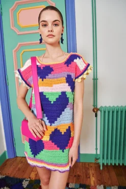 Celia B Crochet>Sargasso Dress Multi