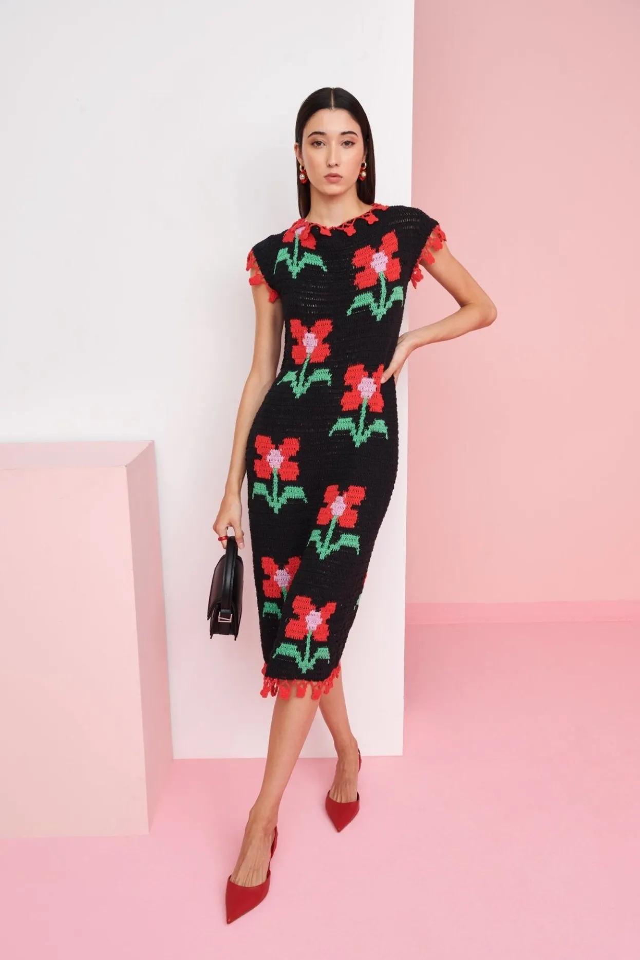 Celia B Crochet>Sojourn Dress Black